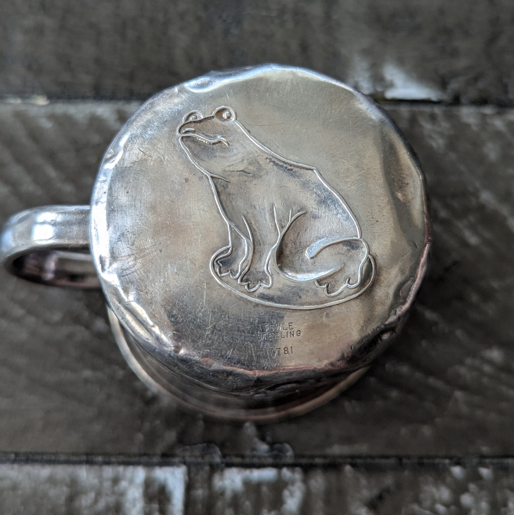 Vintage Baby Cup Towle Sterling Silver Frog Baby Cup/Mug #7781